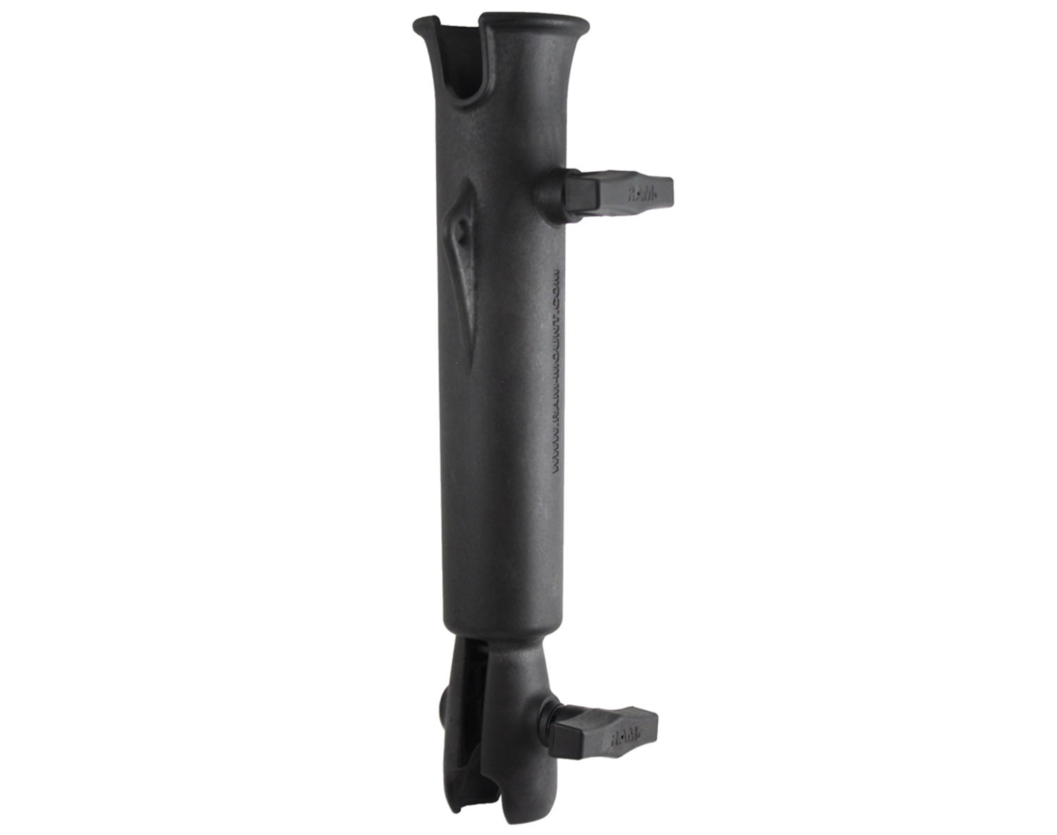 ram tube 2008 fishing rod holder with Revolution Ratchet & Salt Water Base TUBE 2008 tube holder integrates the patented rubber ball and socket design with a self draining and quick to access tube for the butt of most any fishing rod RAM-TUBE™ 2008 Fishing Rod/Umbrella Holder